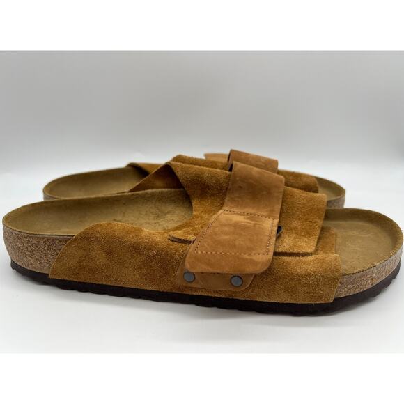 Birkenstock Other - Birkenstock Kyoto Mink Nubuck Suede Leather Slides Men's Size 12